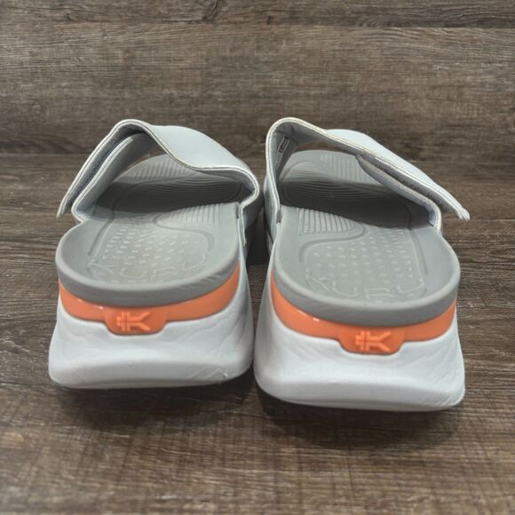 Kuru Moment Slides Men\'s 13 Gray Orange Sandals Beach Slip-On Shoes main image 7